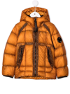 C.P. COMPANY HOODED FEATHER-DOWN PADDED JACKET