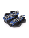VERSACE LOGO-TAPE TOUCH-STRAP SANDALS