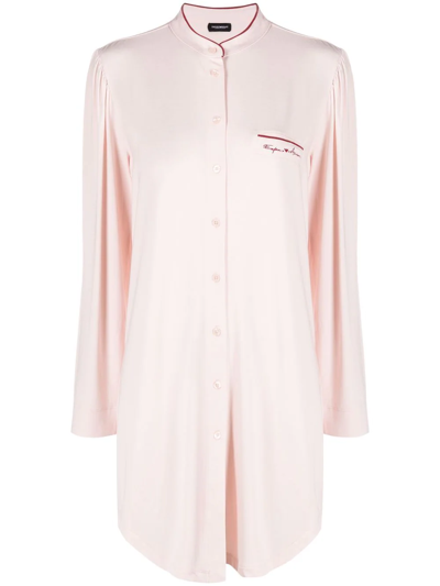 Emporio Armani Button-up Nightdress In Pink