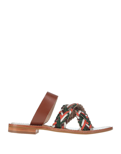 Couleur Pourpre Sandals In Green