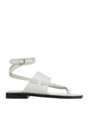 Ash Toe Strap Sandals In White