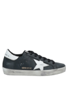 Golden Goose Hi-star Black Leather Laminated Star Sneaker In Black