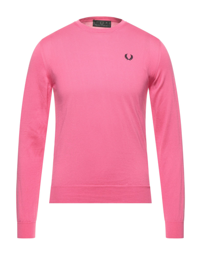 Fred Perry Sweaters In Fuchsia