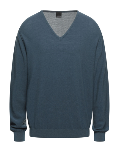 Andrea Fenzi Sweaters In Slate Blue