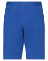 Pt Torino Man Shorts & Bermuda Shorts Bright Blue Size 42 Cotton, Elastane