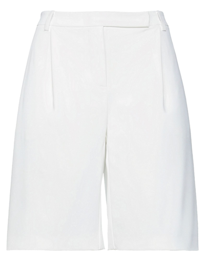 Patrizia Pepe Woman Shorts & Bermuda Shorts White Size 4 Polyester, Elastane