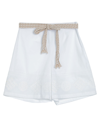 Sfizio Studio Woman Shorts & Bermuda Shorts White Size 4 Cotton, Elastane In White