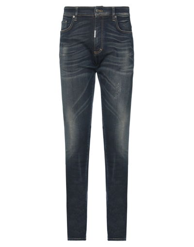 Represent Stonewashed Slim-fit Jeans In Blue