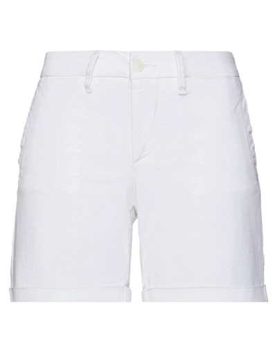 Blauer Woman Shorts & Bermuda Shorts White Size 26 Cotton, Elastane