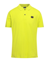 Paul & Shark Polo Shirts In Acid Green