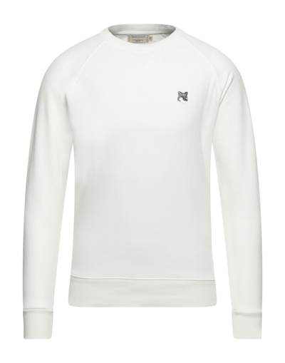 Maison Kitsuné Sweatshirts In White
