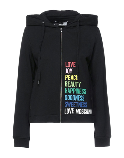 Love Moschino Sweatshirts In Black