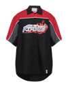 Koché Man Shirt Black Size L Cotton, Polyester In Black