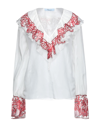 BLUMARINE BLUMARINE WOMAN TOP WHITE SIZE 8 COTTON, SILK, POLYESTER, POLYAMIDE,12676187XO 4