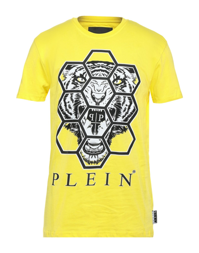 Philipp Plein T-shirts In Yellow