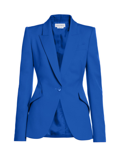 Alexander Mcqueen One-button Blazer In Ultramarine