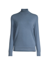 Lafayette 148 Lurex Cashmere Turtleneck In Smoked Slate