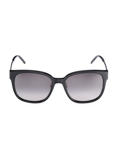 Saint Laurent Ysl Acetate Cat-eye Sunglasses In Shiny Black