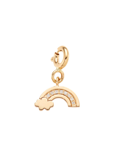 Zoë Chicco Women's 14k Yellow Gold & Diamond Rainbow Charm