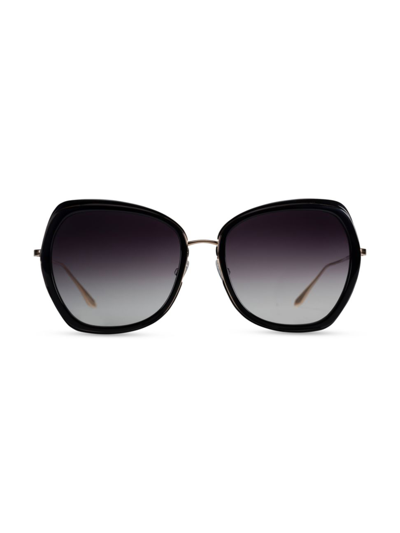 Barton Perreira Magdalena 59mm Butterfly Sunglasses In Black