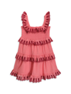ZIMMERMANN LITTLE GIRL'S & GIRL'S TROPICANA SCALLOP TIERED DRESS,400015211468