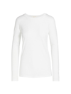Nili Lotan Fitted Long Sleeve T-shirt In White