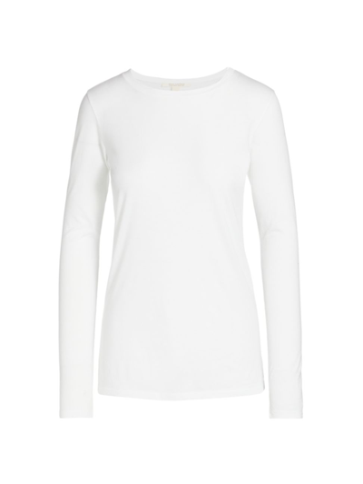 Nili Lotan Fitted Long Sleeve T-shirt In White