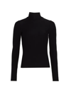 Sprwmn Turtleneck Pullover Top In Black
