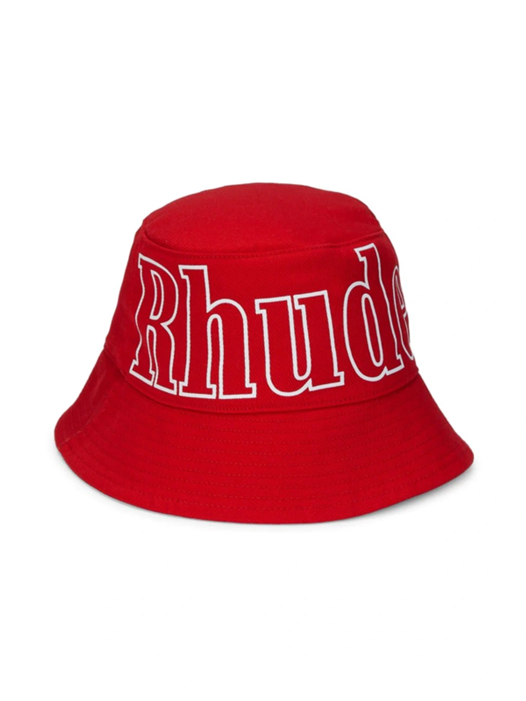 Rhude Oversized Logo Cotton Bucket Hat In Red White ModeSens