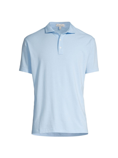 Peter Millar Men's Ace Cotton-blend Piqué Polo Shirt In Ocean Blue