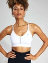 Nike Dri-fit Indy V-neck Light-support Padded Sports Bra In White In White