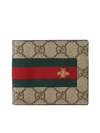 GUCCI GG SUPREME WALLET WITH WEB TAPE