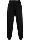 Aries Temple-print Cotton-jersey Track Pants In Nero