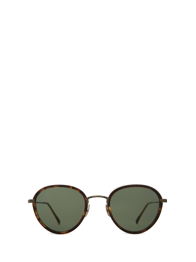 Mr Leight Monterey Sl Maple / Green + Driftwood / Bluelight Sunglasses In Maple + Driftwood