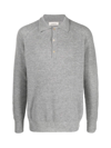 LANEUS MOSS STITCH POLO,MGU1425 306 GREY MELANGE