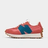 New Balance 327 Women's Lifestyle Sneaker In Mars Red/mountain Teal