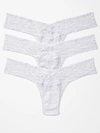 Hanky Panky Signature Lace Low Rise Thong 3-pack In White
