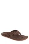 Olukai 'polani' Flip Flop In Dark Java/ Dark Java