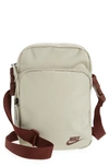 Nike Heritage Crossbody Bag In Stone/ Stone/ Bronze Eclipse