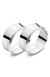 Georg Jensen Pyramide Napkin Rings In Stainless Steel