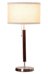 Brightech Carter Dark Led Table Lamp In Brown