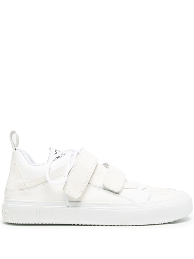 Marcelo Burlon County Of Milan Logo-print Low-top Leather Trainers In White
