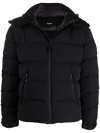 Mackage Hooded Feather-down Padded Jacket In 黑色