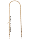 Marc Jacobs Charm Chain Crossbody Strap In Black/gold