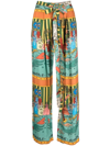 ALESSANDRO ENRIQUEZ ALL-OVER PRINT WIDE TROUSERS
