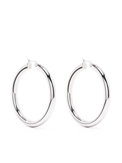 Tom Wood Thick Giant Classic Hoop Earrings In 银色