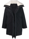 Givenchy Cotton Down Jacket With Shearling Collar In 黑色