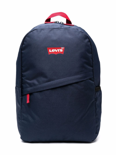 Levi's Medium Logo-patch Backpack In 蓝色