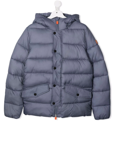 Save The Duck Teen Brick Recycled Nylon Jacket In 蓝色