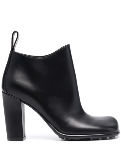 Bottega Veneta Heeled Leather Boots In 黑色